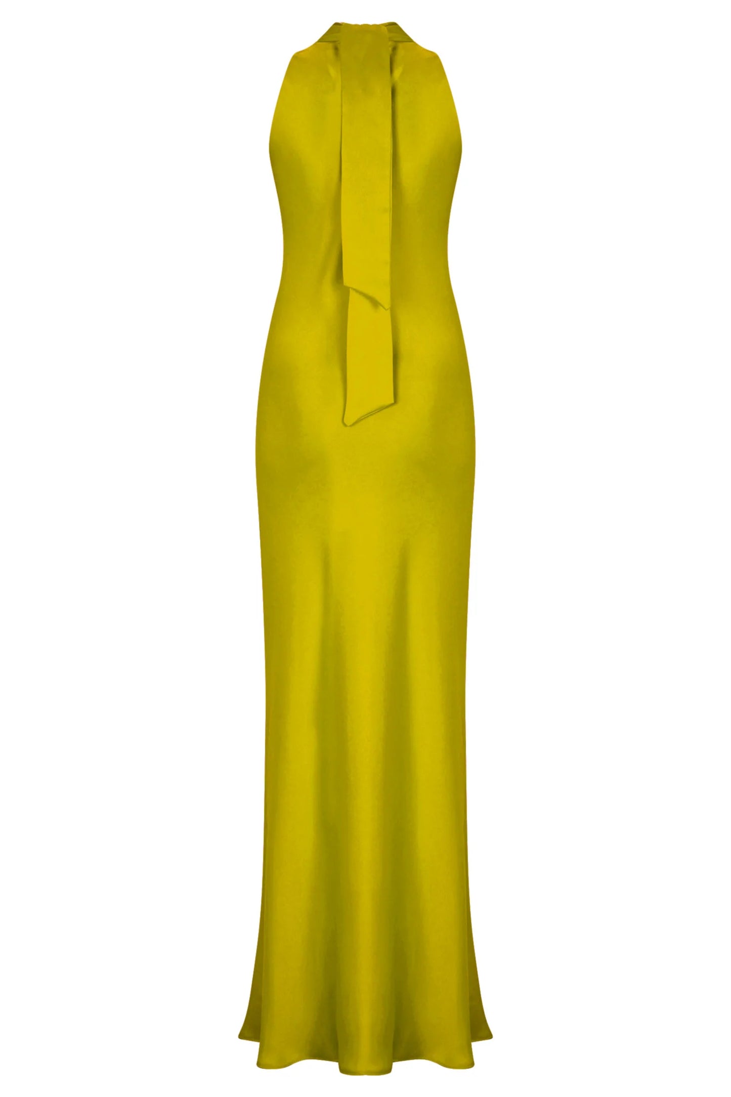 Halter Neck Maxi Dress- Green