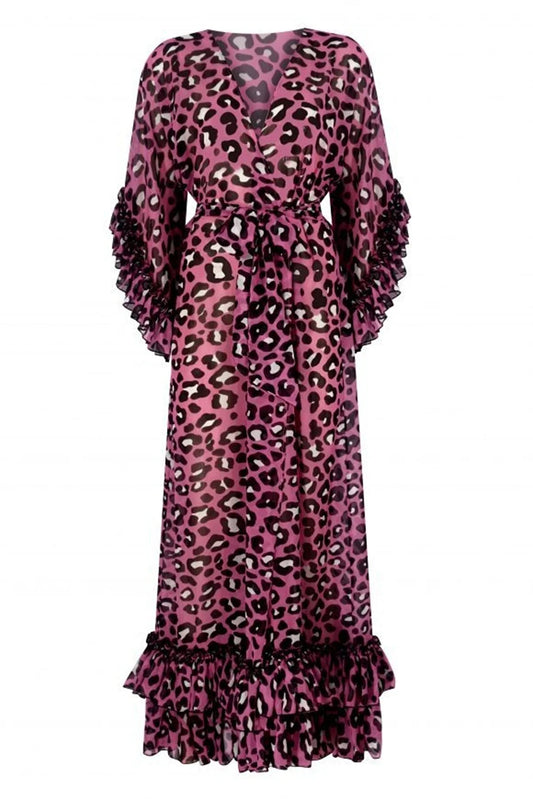 Pink Leo Cover Up Dress