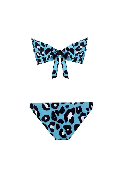 Blue Leo Bikini Set