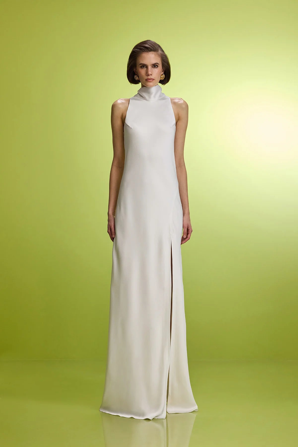 Halter Neck Maxi Dress- Ecru Pinyor Halter Neck Maxi Dress- Ecru Pinyor