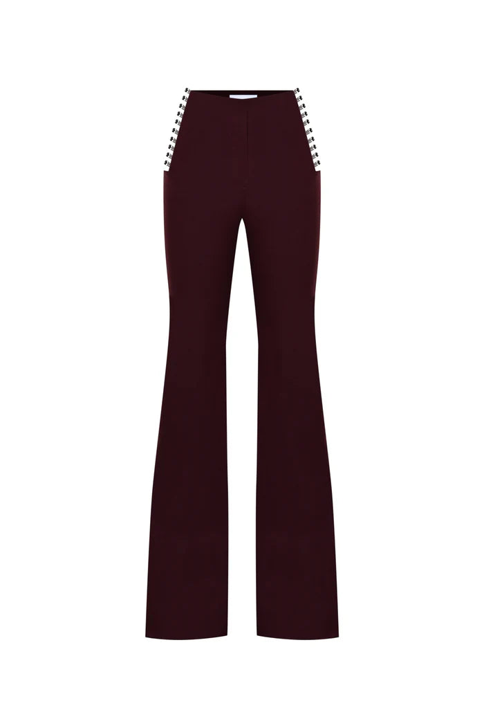 Power Trip Pants In Burgundy