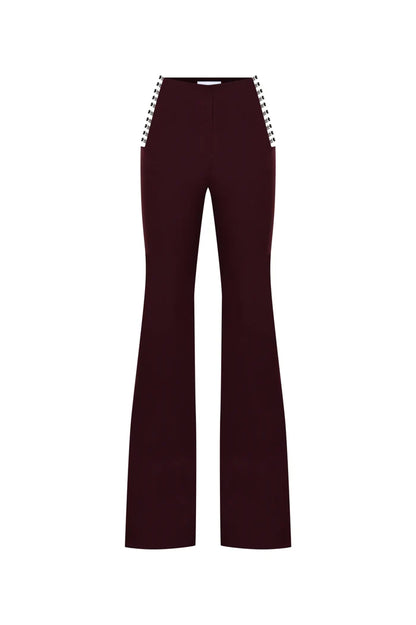 Power Trip Pants In Burgundy