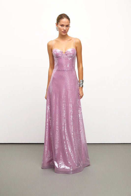 Sequined Pink Gown